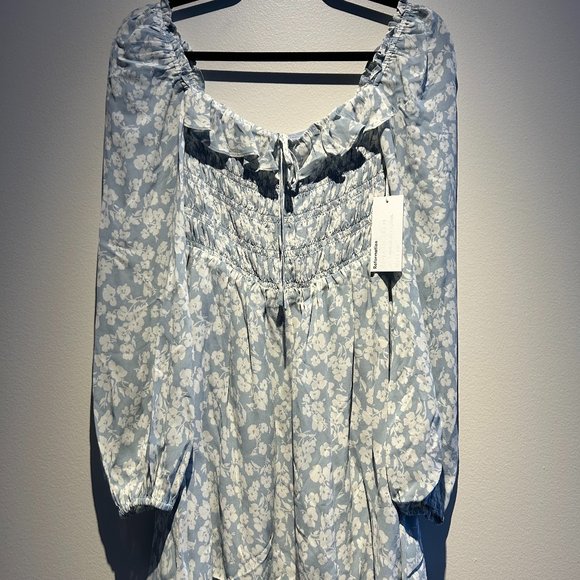 Reformation - Morris Dress, Size 0, Light Blue - Picture 5 of 6